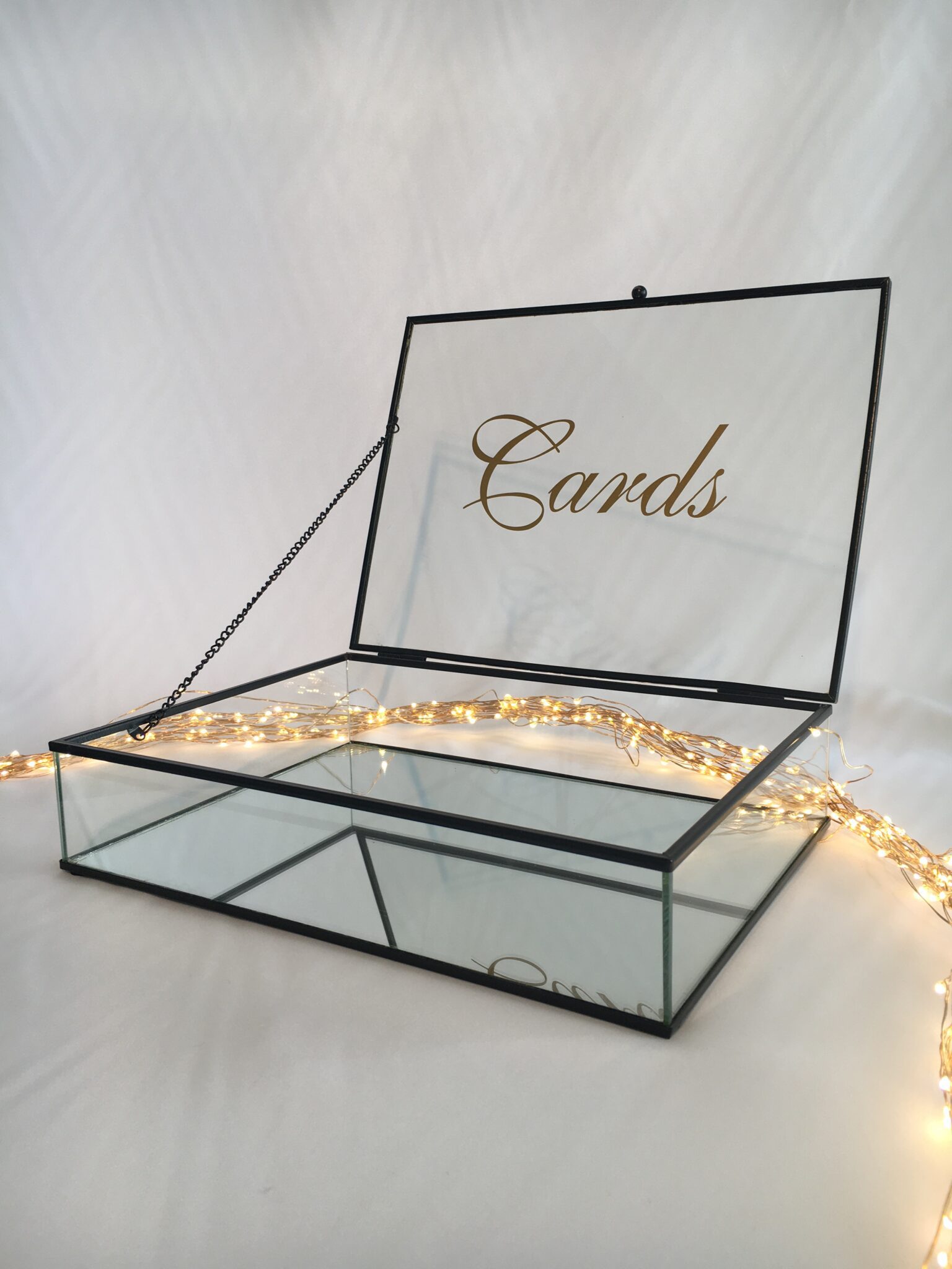 Glass Card Box Black A Touch Of Elegance