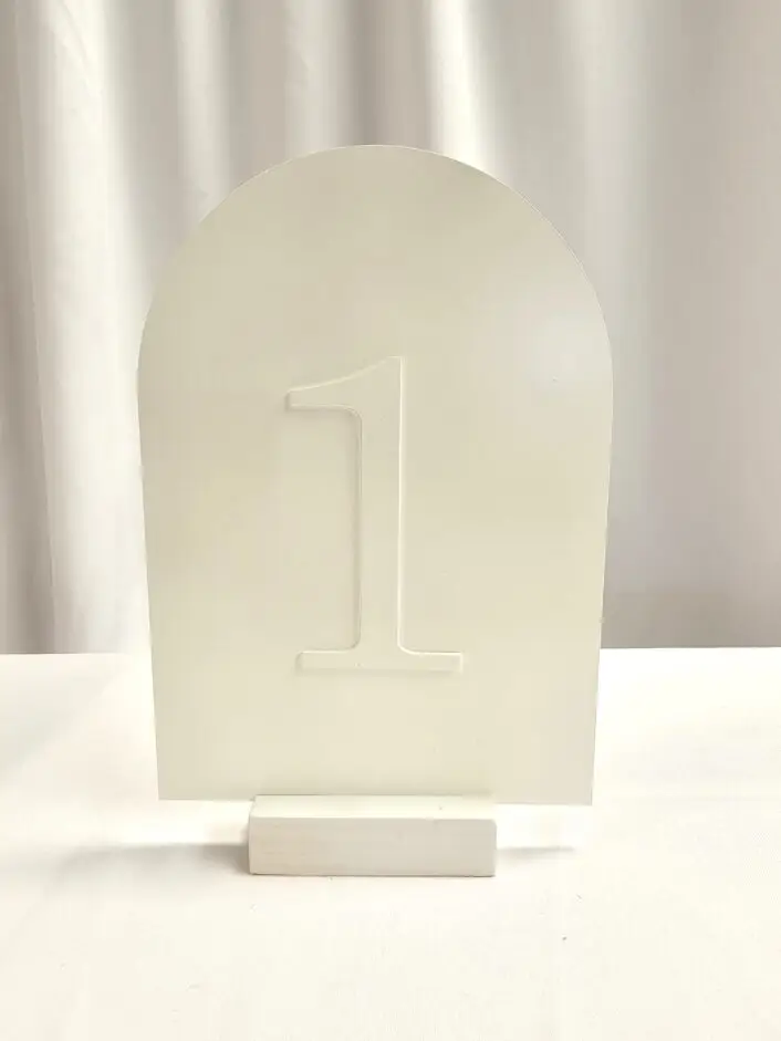 Acrylic Arch Table Numbers - White - Image 2