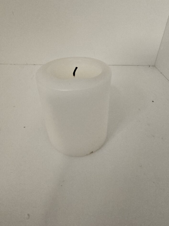 2nd Hand Pillar Candles - White - Image 4