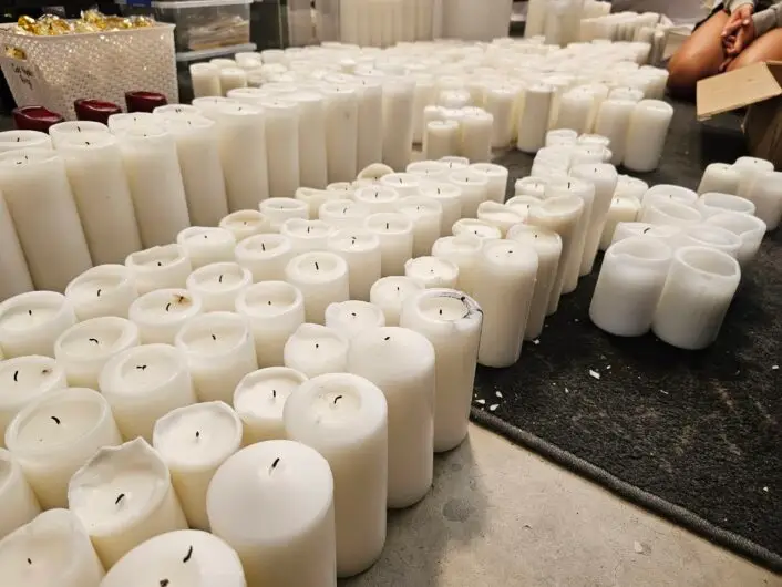 2nd Hand Pillar Candles - White